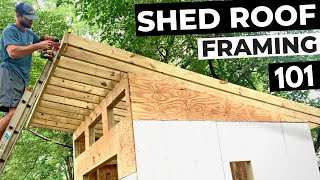 DIY Shed Roof Framing (How to Build a Shed Roof, Make Birdsmouth Cuts, and Install Plywood Decking)