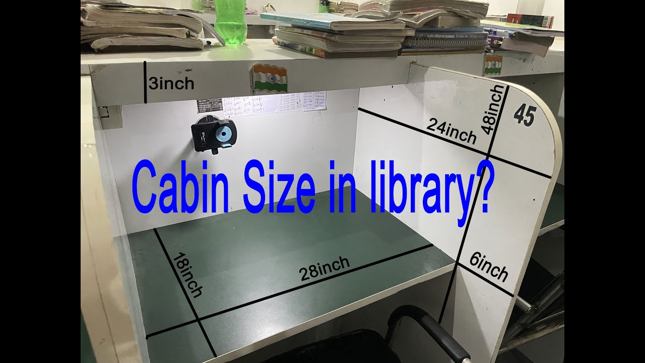 Library desk size