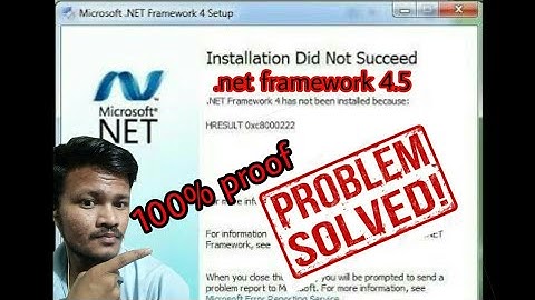 .Net framework 4.5 solution||Microsoft.net framework 4.5 installation problem ||install problem