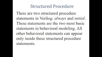 What are structured procedure statements in verilog