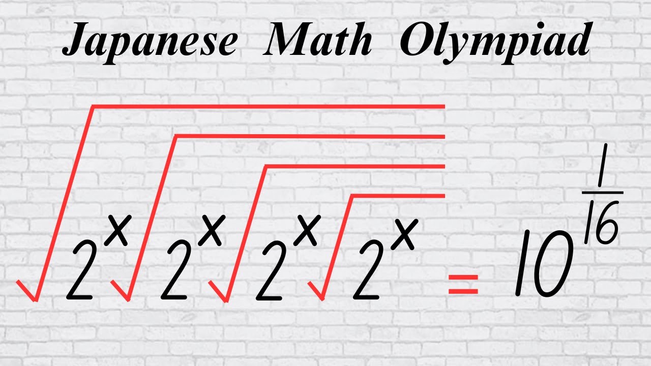Japan | Japanese math Olympiad | Nice square root algebra math problem ...
