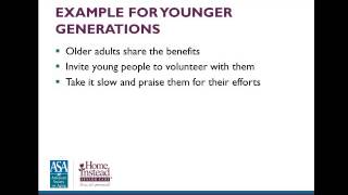Keeping Seniors Active and Engaged through Volunteering - Professional Caregiver Webinar