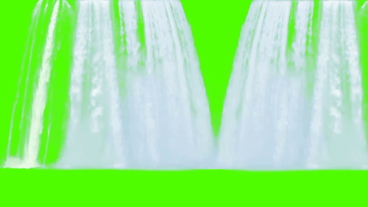 water fell green screen video tamplet // hdcartoon water splash green