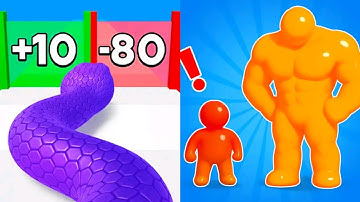 Snake Run Race VS Tall Man Run MAX LEVELS UNLOCKED Gameplay Android,ios