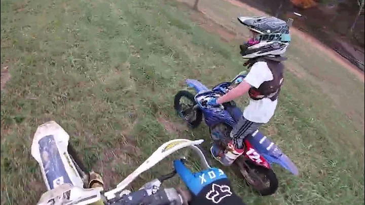 Our 1st gopro video of my son and I riding YZ65 an...