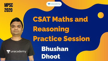 Combine Maths and Reasoning Practice Sessions I Bhushan Dhoot I MPSC