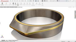 How to model a 'Modern Signet Ring' in Solidworks