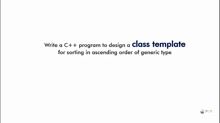 C++ Program - class template in c++ | templates in c++