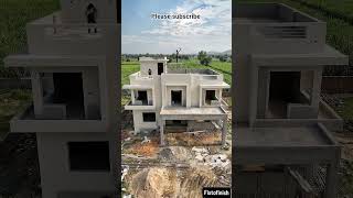 Complete farmhouse construction timelapse in a village location #shortvideo #home #youtubevloggers