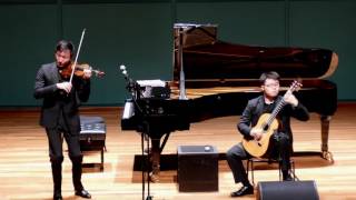Claude Debussy: "La plus que lente", for violin and guitar - Kevin Loh & Jun Hong Loh