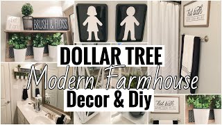  MODERN FARMHOUSE BATHROOM MAKEOVER | DOLLAR DECOR & $2.00 DIY