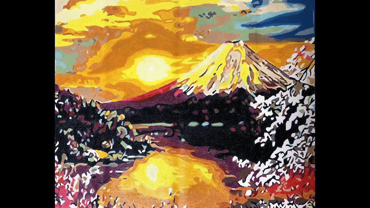 My First Paint By Number Timelapse Mt. Fuji YouTube