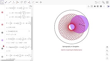 Spirography Animation in Geogebra, all types of spirography #samirscoaching #spirography