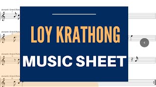 Video thumbnail of "Loy Krathong - Thai Folk Song - Instrumental (Music Sheet)"