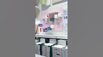 new pink pegboard at ikea! 🎀🤍 #ikea #pegboard #skadis #desksetup #desktop #pink #decoration