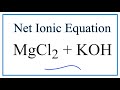 Net Ionic Equations and Spectator Ions