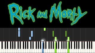 Video thumbnail of "For The Damaged Coda - Rick & Evil Morty Theme (Piano Tutorial + sheets)"