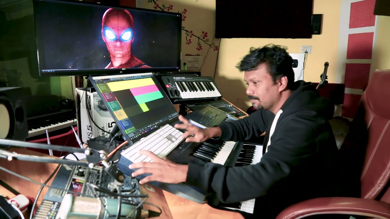 Spiderman Theme Live looping * ANOOP KOVALAM * marvel studios * Stan lee *