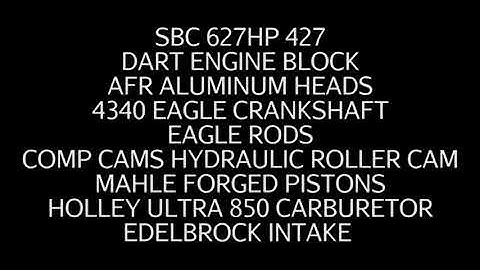 SBC 627HP 427 ENGINE DYNO RUN FOR RICK THORNHILL BY WHITE PERFORMANCE AND MACHINE