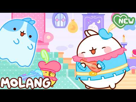 モランの音楽でおばけが踊る!? 🎵👻 Molang & Piu PIu | funny cartoons | Molang 日本語