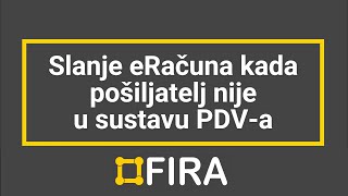 Slanje eRačuna kada pošiljatelj nije u sustavu PDV-a (npr. paušalni obrtnik)