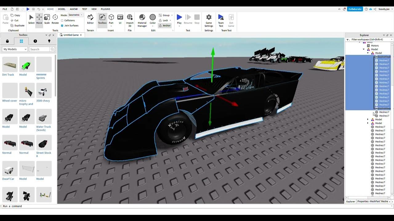 How to wrap a dirt late model in roblox studio YouTube