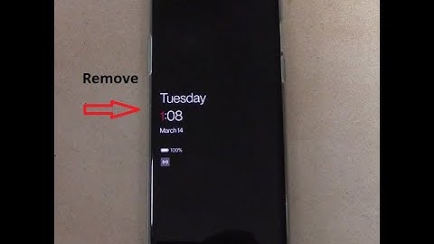 How To Remove The Clock From Lock Screen And Always On Display On A OnePlus 8 Smartphone