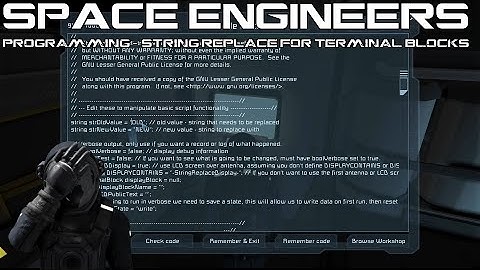 Space Engineers Programming - String Replace for Terminal Blocks