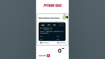 What is the output of the following Python Code? MCQ #105 #python #quiz