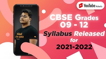 CBSE Grades : 9 -12 | Syllabus Released for 2021 - 2022 🔥 | #Shorts | CBSE Latest News | Vedantu