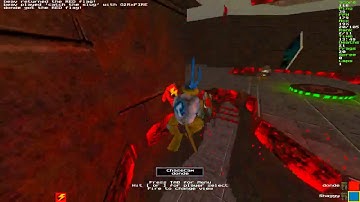 Donatello with the Bow Stick on Beavers map Quake 2 CTF RailwarZ