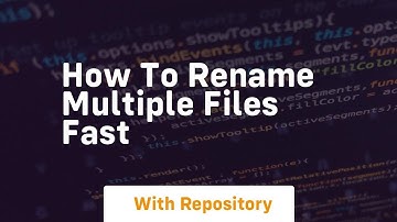 how to rename multiple files fast