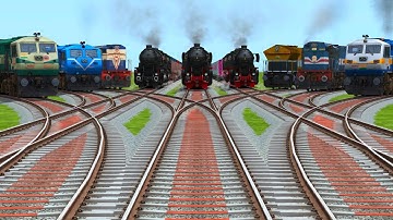 Some Trains Run Backward At Bumpy Railroad crossing tracks|indian railways beamng drive | train Sim