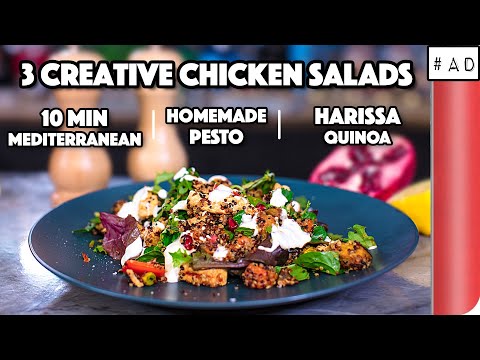 3-creative-chicken-salad-recipes-compared-|-10-min-mediterranean-vs-homemade-pesto-vs-harissa-quinoa