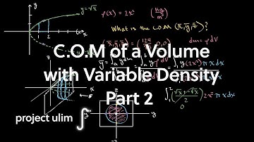 Center of Mass of a Volume with Variable Density Pt. 2 | Single Variable Calculus | Project Ulim