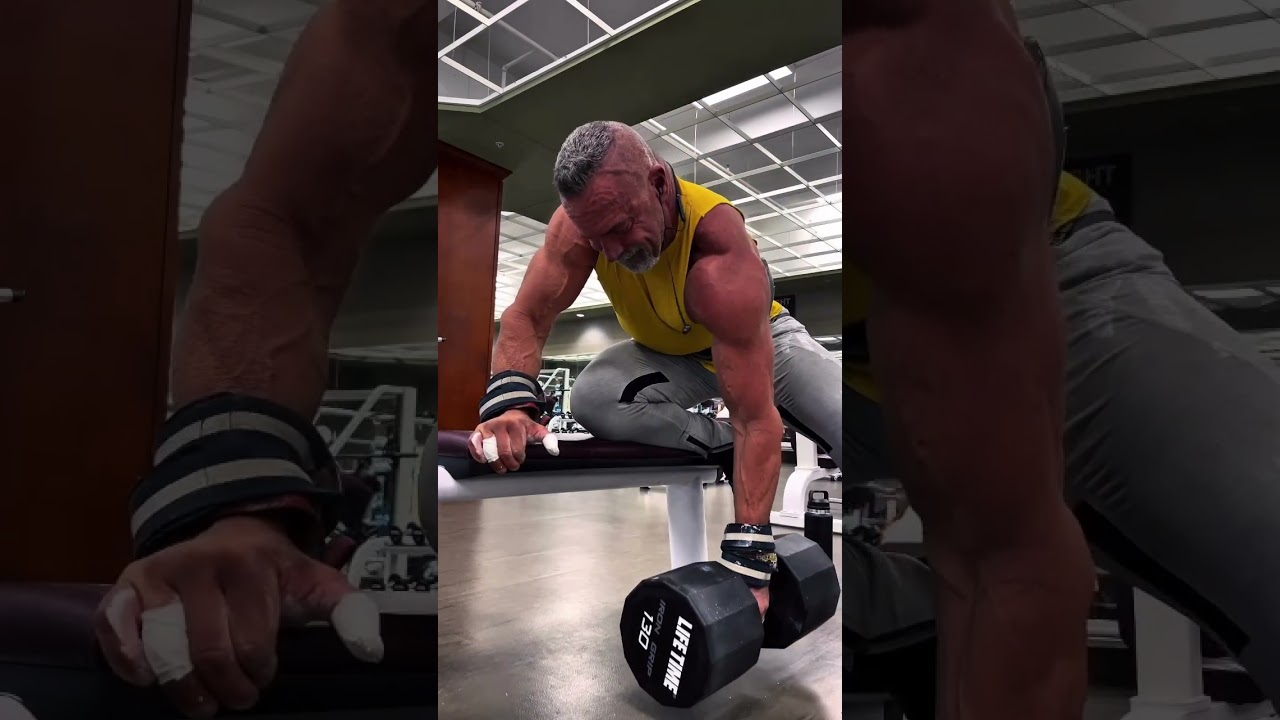 For developing back thickness, heavy dumbbell rows done under control are very effective #back