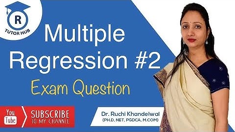 Multiple Regression | least squares method | Exam question | Dr. Ruchi Khandelwal