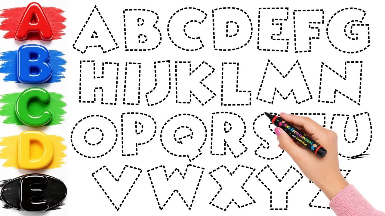 How to Draw Alphabet A to Z for Kids 🎨 Easy Step by Step Capital ...