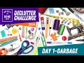 DAY 1 - GARBAGE  💪⏱🧽  2024 DECLUTTER CHALLENGE