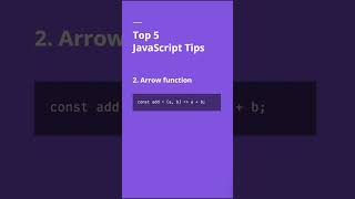 Top 5 JavaScript tips