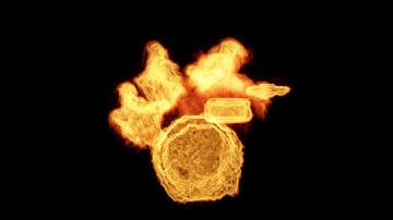 Fire Drumkit Test - Cycles Fire Simulation