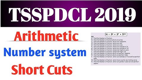 TSSPDCL 2019 || ARITHMETIC || NUMBER SYSTEM|| VERY IMP MODELS