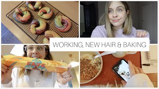 Vlog: Working Day, New Hair &amp; Rainbow Bagels! | fayesfix