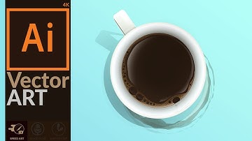 Designing a Minimal Poster in Adobe illustrator | Realistic vector coffee cup | Speed art
