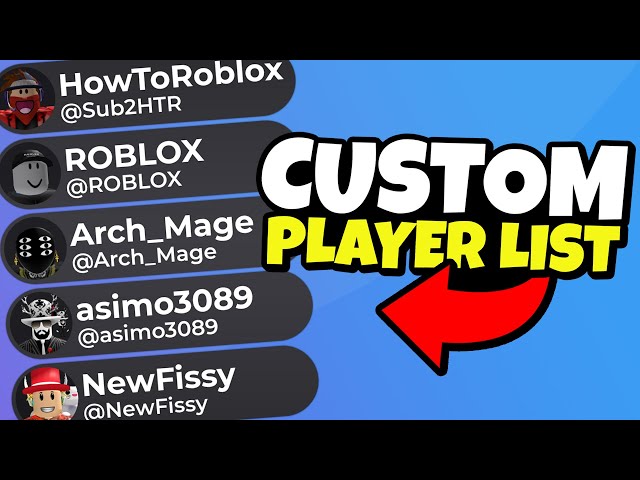 How to Make a CUSTOM PLAYER LIST