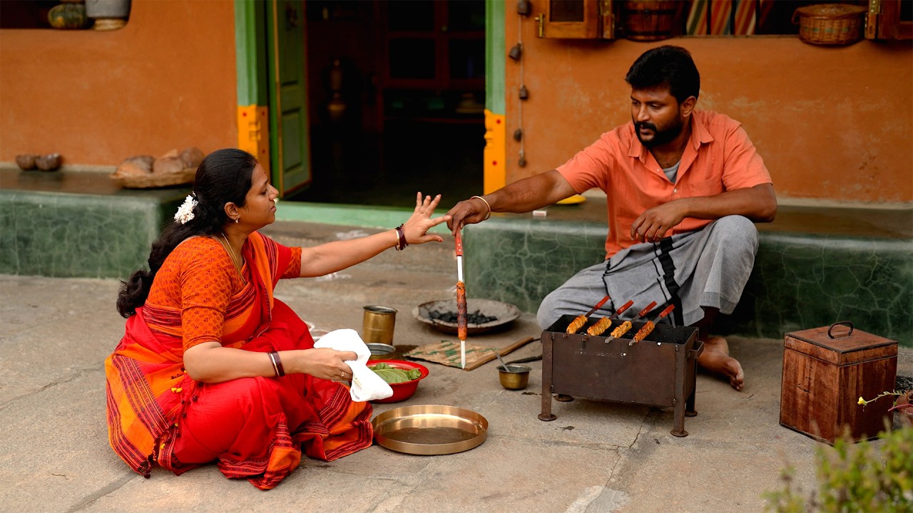CHICKEN KEEMA MASALA || Seekh Kebab Recipe Cooking In Village House ||  The Traditional Life