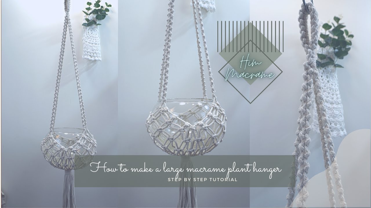 как сделать большую и простую вешалку для растений макраме | сверхлегкая подвесная сеялка