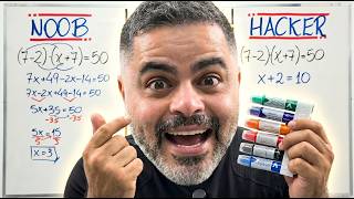PARE de usar o Chuveirinho! O Truque HACKER da Matemática para Resolver EQUAÇÕES EM 2 SEGUNDOS!