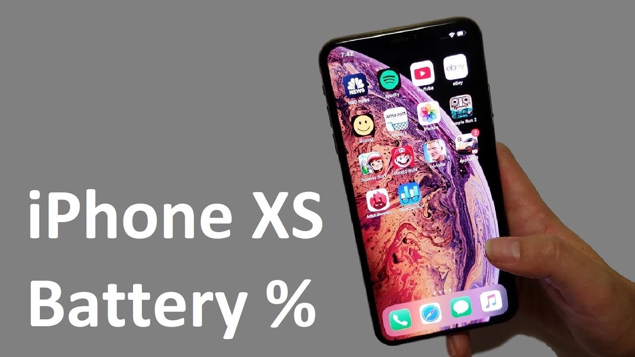 iPhone XS Battery Percentage How to Show (iOS 12) - YouTube
