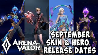 SEPTEMBER SKIN & HERO RELEASES FOR NA/EU/LATAM/SOUTH ASIA TENCENT SERVERS | ARENA OF VALOR | AOV